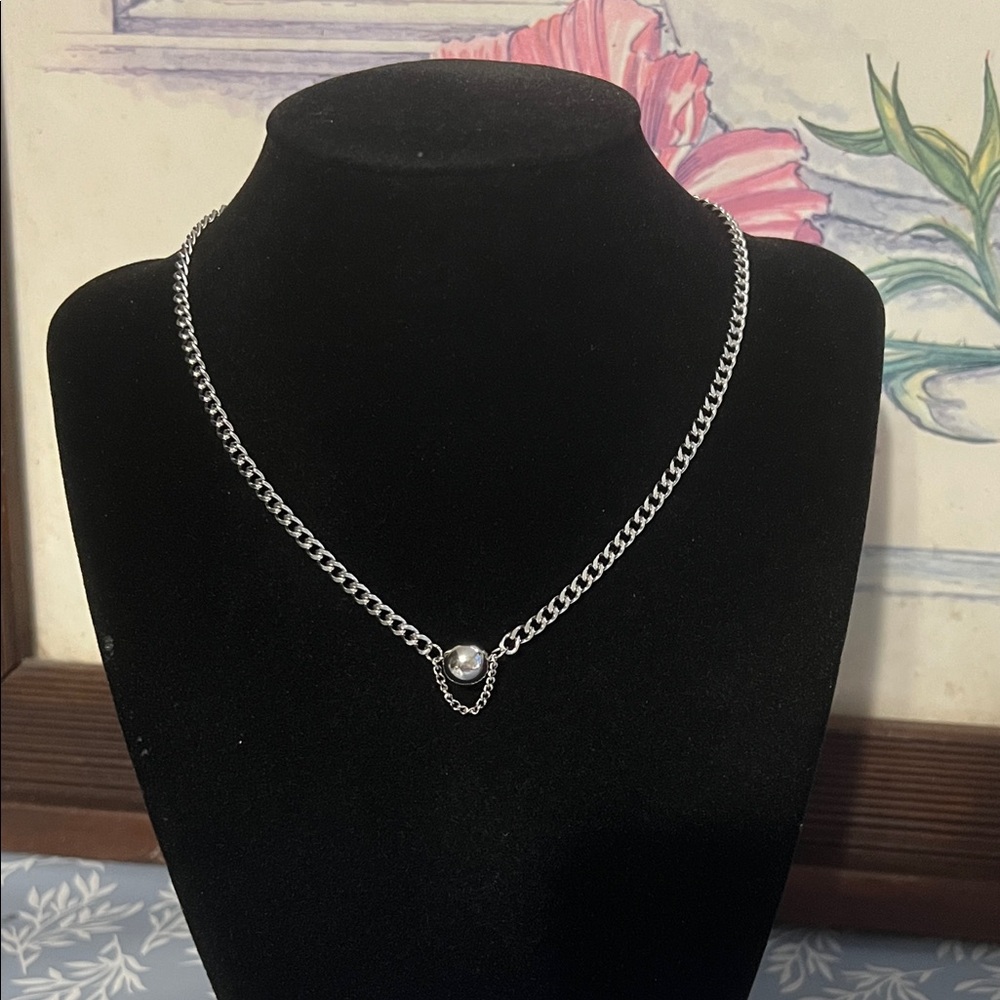 Stainless steel choker chain necklace